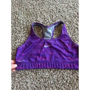 Nike Dri-FIT Purple Sports Bra Racerback‎ Athletic Workout Top Activewear